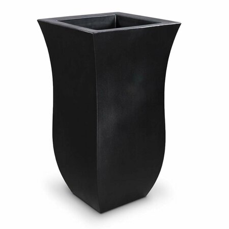 LAWNITATOR 30 in. Valencia Tall Planter, Black LA2621839